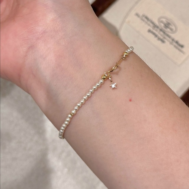 TOMR星と真珠の絆ブレスレット