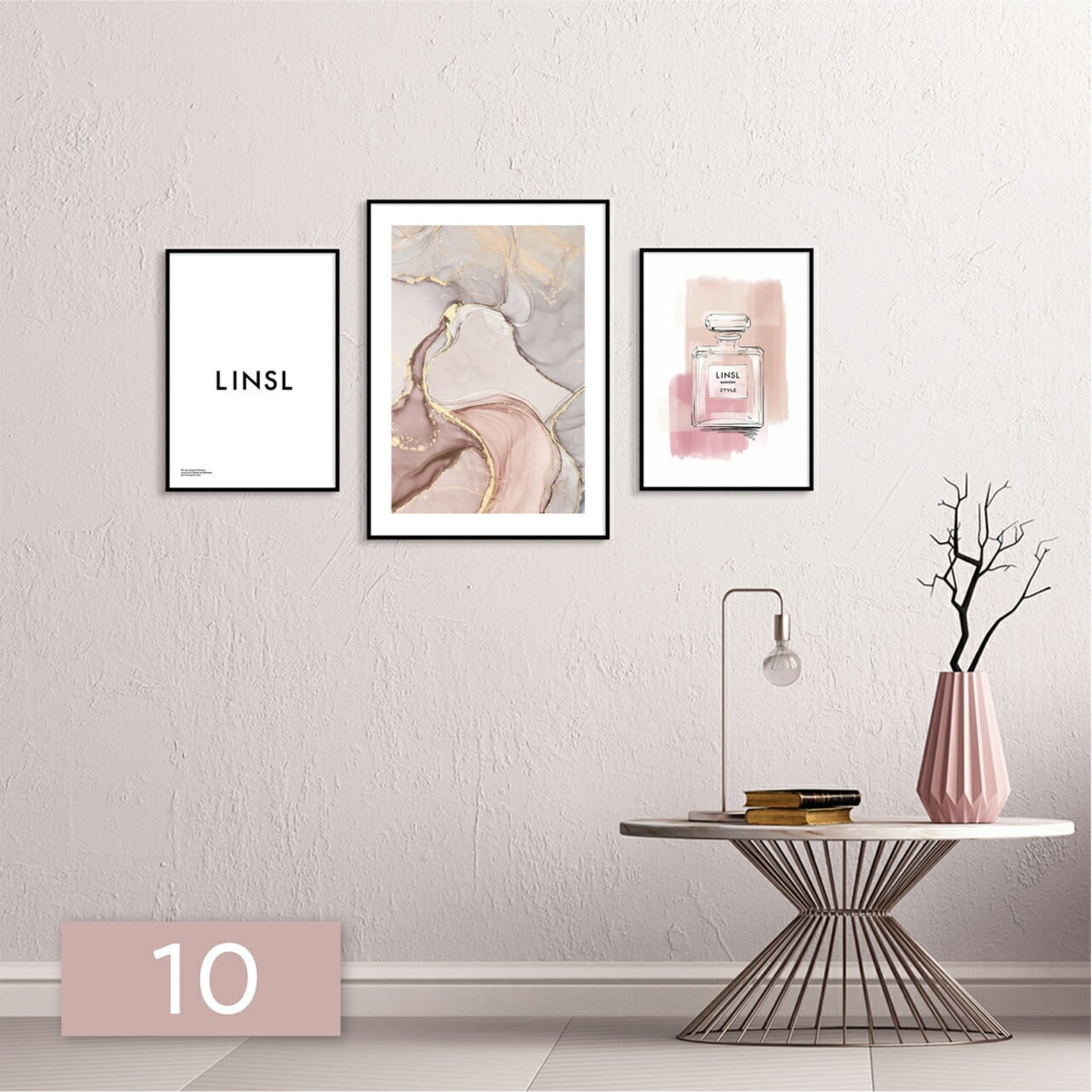 フレーム付き【選べる3枚組】A3 + A4 セット/ アートポスター | LINSL