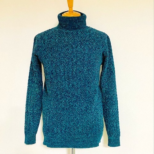 Mole Yarn Turtle Neck Knit　Turquoise