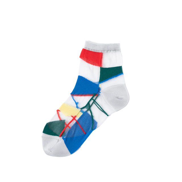 TRICOTÉ / line patch socks TR01SO004