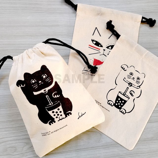 帆布の巾着袋 ポーチ（５種） | 猫式×台灣 台湾雑貨 猫雑貨の通販