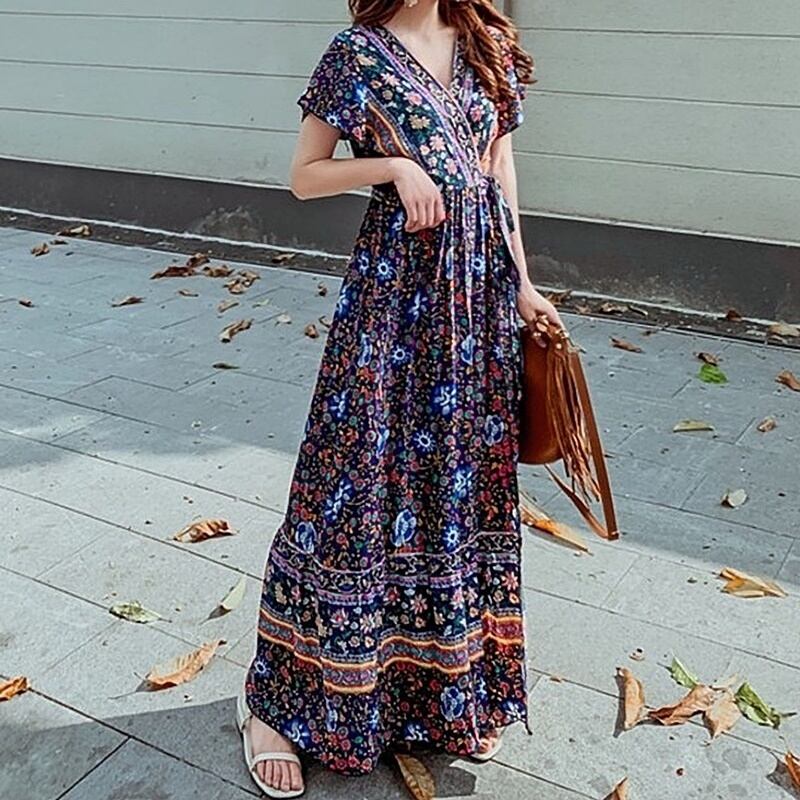 ボヘミアンフェアリービーチワンピース（グリーン） | alegre