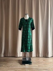 green & black retro modern dress-4841-8