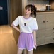 ✞ プリント柄ラウンドネック半袖スリーブTシャツ ストレッチウエストすっきり☆着痩せショートパンツカジュアル エラスティック 伸縮 ステッチ ✞ゴスロリ SM ミリ 甘ロリ クラロリ 和ロリ エレガント 黒ロリ 姫ロリ 華ロリ BB-BB2628470