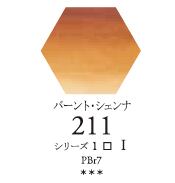 セヌリエWC 211 バーント・シェンナ 透明水彩絵具 ハーフパン（固形） Ｓ1