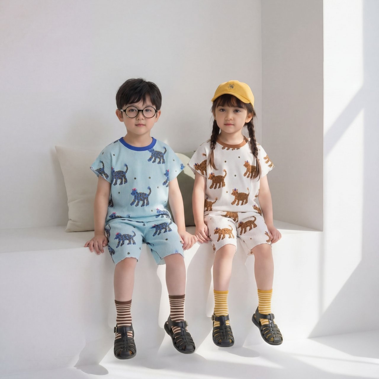 [Orangemom] Leopard print shirt (13/15) / [오렌지맘] 표범주름티셔츠 (13/15)