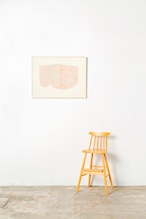 竹﨑勝代「朝の陽射し」TAKEZAKI Katsuyo'The morning sunlight '/woodcut print with frame thumbnail 2
