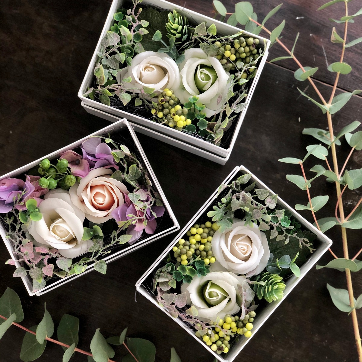 アーティフィシャルフラワーBOX / 母の日 プレゼント ギフト フラワーボックス お花のプレゼント | FOTT