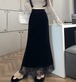 ボトムス スカート ロングスカート レディース フレアスカート ロング丈 ハイウエスト ウエストゴム ベルベット レース 刺? かわいい 大人可愛い きれいめ シンプル 上品 おしゃれ かっこいい カジュアル こなれ感 個性的 レトロ 主役級 存在感 抜け感 秋 冬 ベーシック ナチュラル キュート クール エレガント 無地 女性用 OL 通勤 オフィス 学生 通学 デート お出かけ お泊まり 女子会 旅行 休日 カフェ ショッピング コンパ レストラン 普段使い デイリー 着回し 脚長 S M L XL