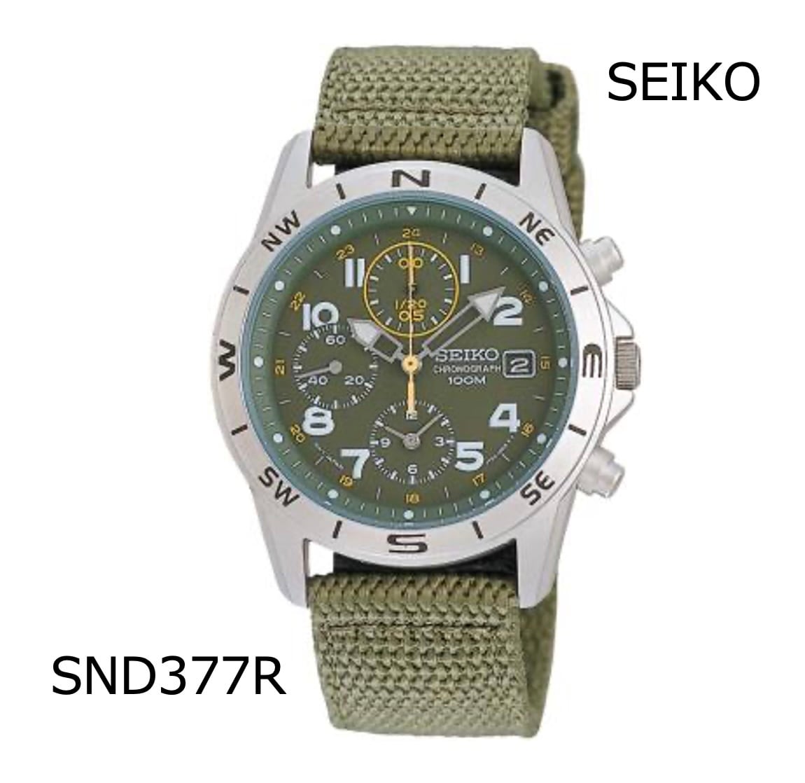 セイコー SEIKO 腕時計 メンズ クロノグラフ 腕時計 SND377R グリーン