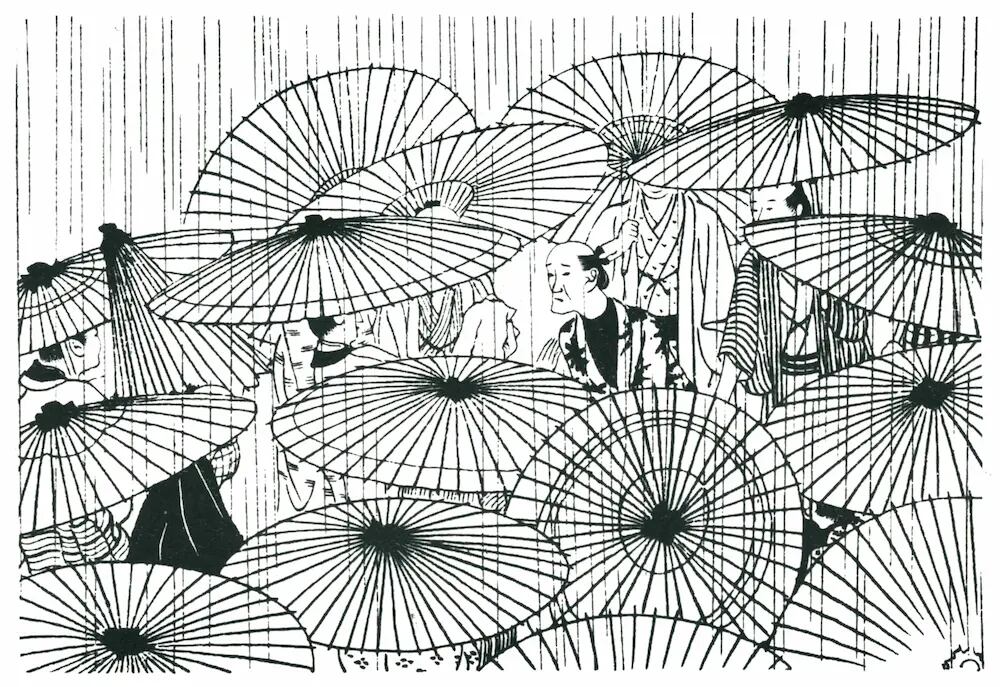 小村雪岱 邦枝完二＜おせん＞第26回挿絵(1933) 壁紙アート | 噂の宝珠堂