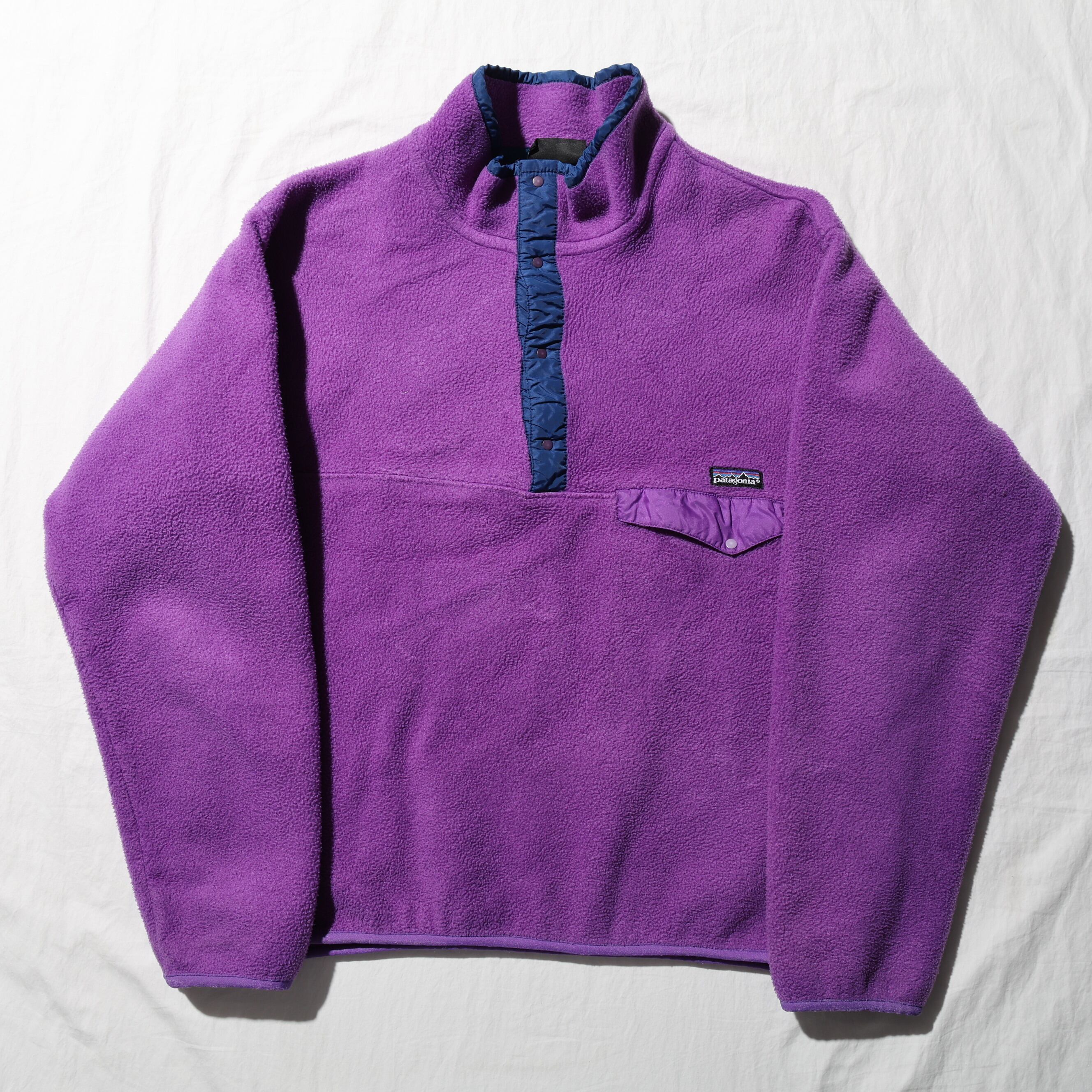 XL 93年 USA ナイロン前立て 旧肉厚個体 パープル Synchilla Snap-T