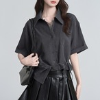 lace waist string tops / l0586