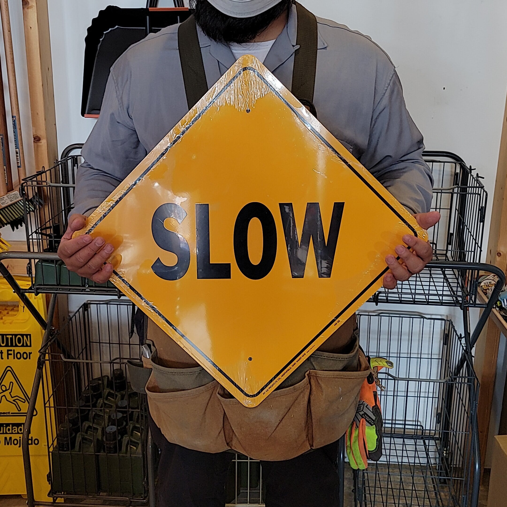 HY-KO 16x16 HeavyDutyアルミサインプレート【SLOW SIGN】 | WHATNOT