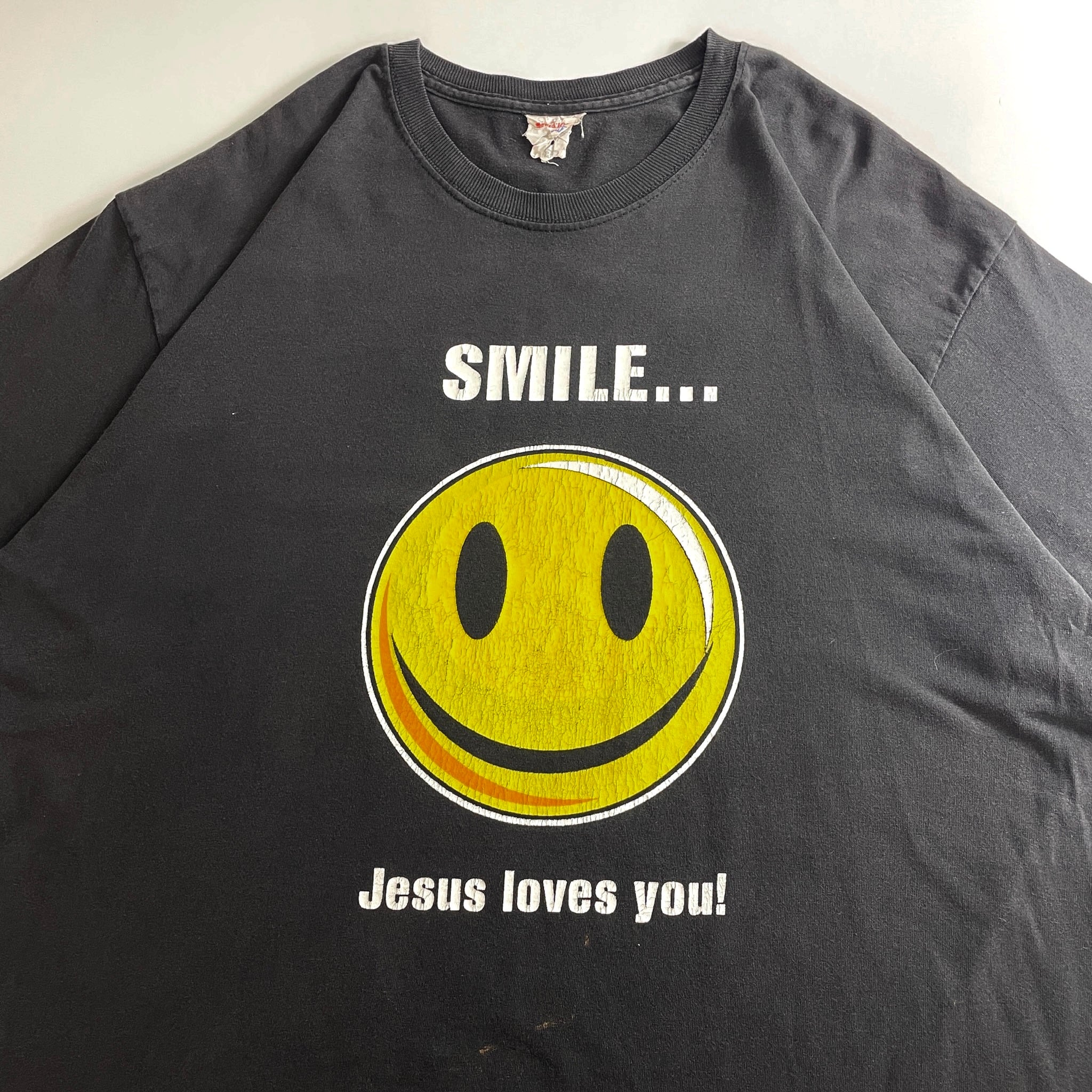 00s Smile Face Jesus Loves You T-Shirt