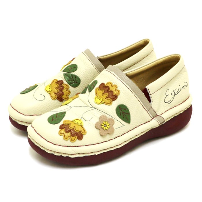 エスタシオンのレザー靴　S S MSE227【ﾚﾃﾞｨｰｽ】Estacion～エスタシオン～・蕾モチーフ本革