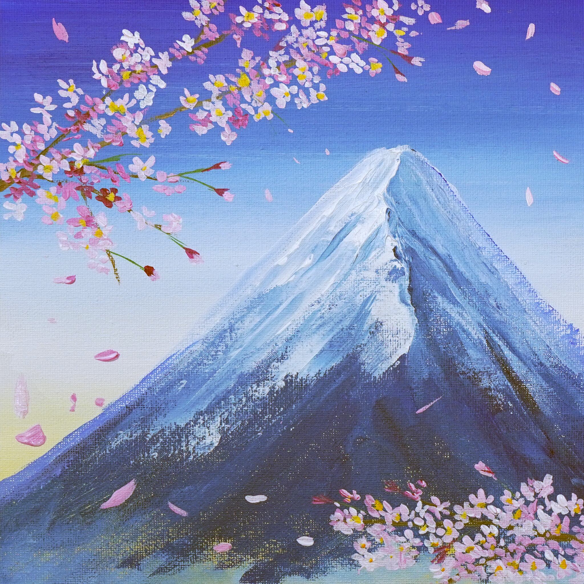 桜が舞い散る富士山の風景 | Junya Art