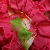 フラダンス 衣装 ワンピース ドレス ピンク系 パンドール フラ ダンス 花柄 フリル ハワイアン 緑 白 黄 Paondor マイレ柄 華やか アロハ かわいい ハワイアンプリント グリーン系 ホワイト系 イエロー系 オレンジ系