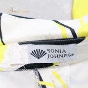 フラメンコ 衣装 SONIA JOHNES ソニアジョーンズ トップス ブラウス ホワイト系 ブラック系 イエロー系 白 黄色 柄 模様 フリル ダンス パーティ 発表会 水玉 かわいい 舞台衣装 ダンス衣装 コスチューム レディース ステージ衣装
