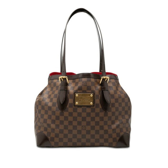 ルイ ヴィトン ダミエ ハムステッドMM トートバッグ ショルダーバッグ N51204 ブラウン PVC レザー レディース LOUIS VUITTON 【中古】
