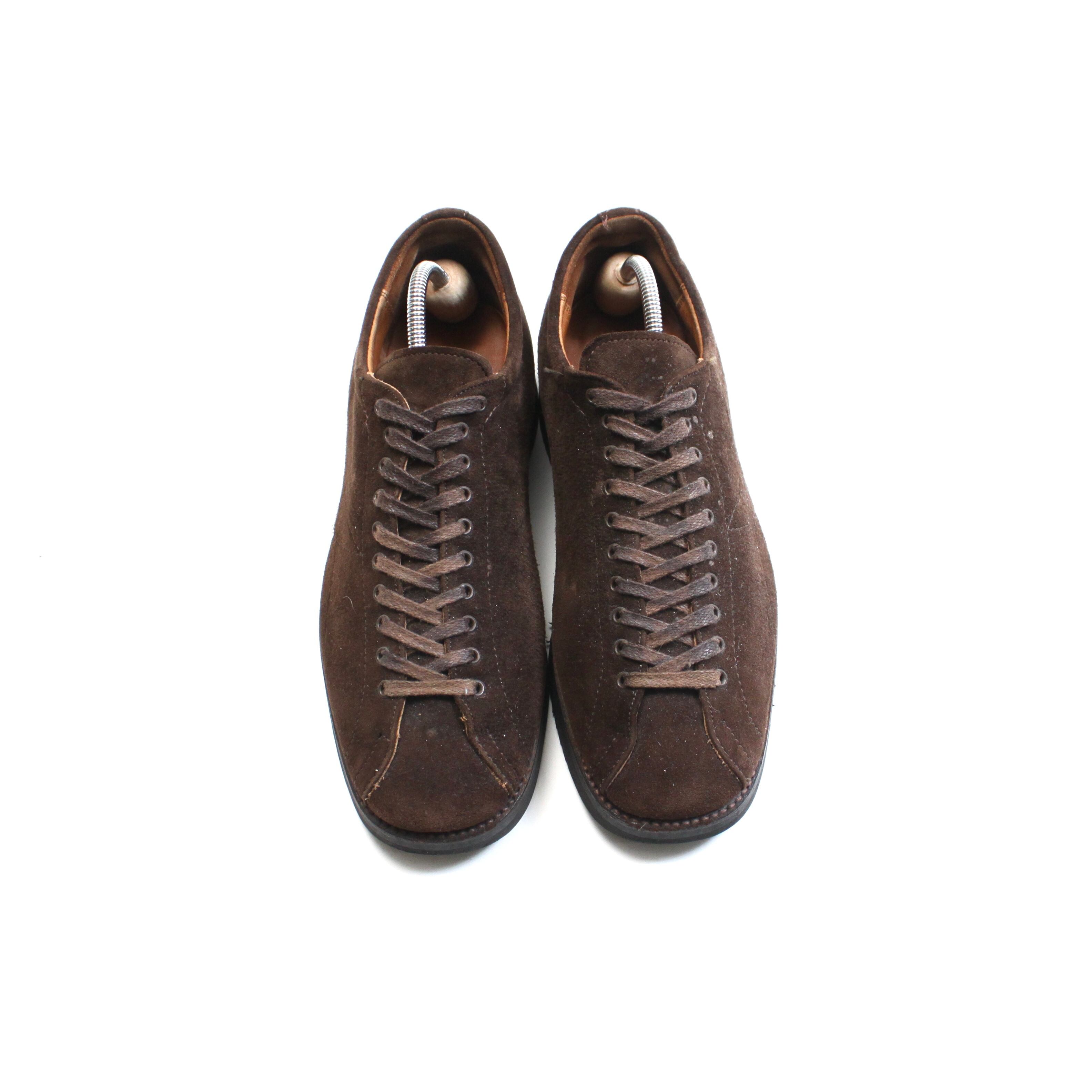 0335. 2000's alden suede leather sneaker 1952 truline last ブラウン  スエードレザースニーカー USA製 オールデン 革靴 web_pee