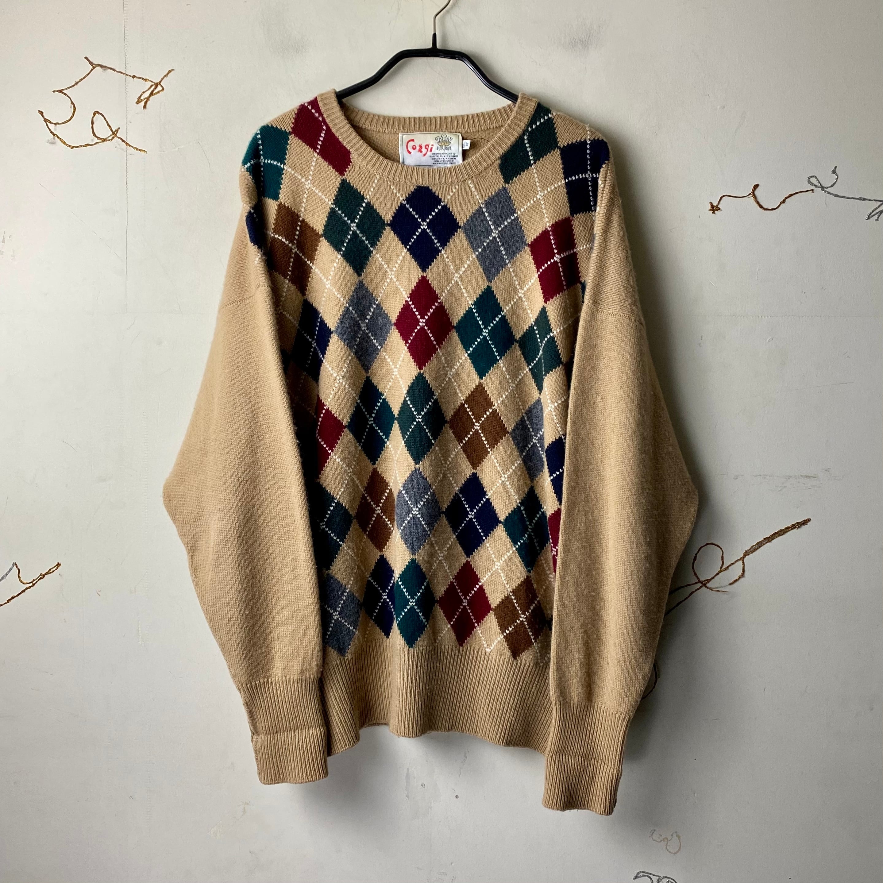 CORGI argyle cashmere sweater | NOIR ONLINE