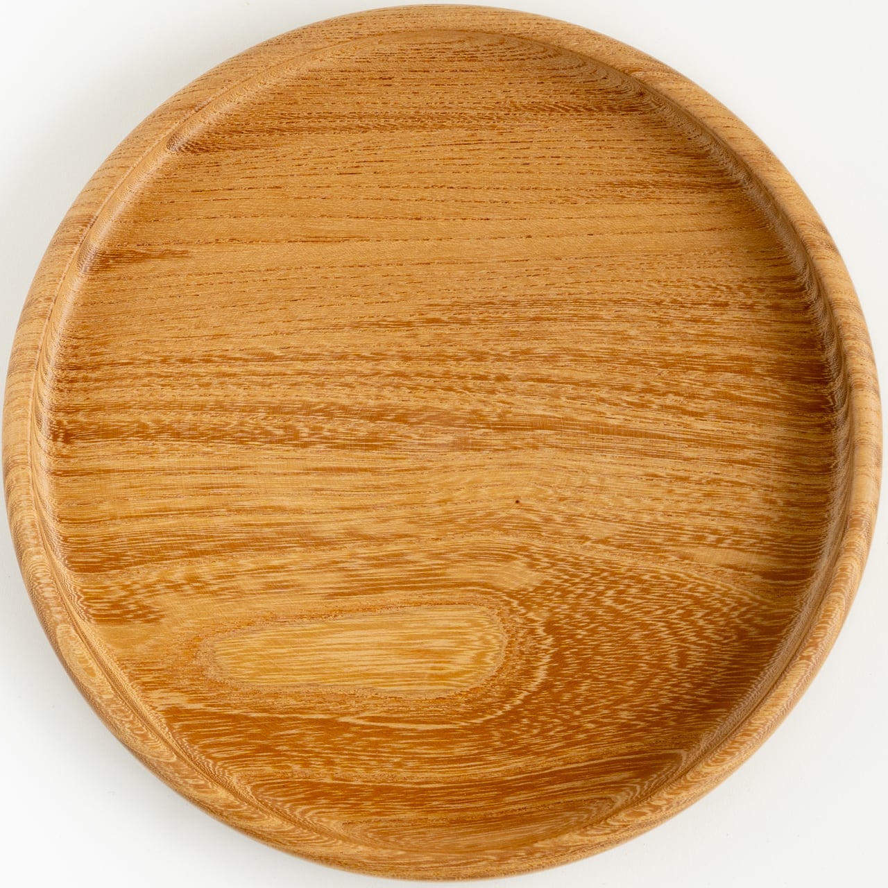 現品限り】直径21.5cm 無塗装のお盆 欅（けやき） 4−8 | わたなべ木