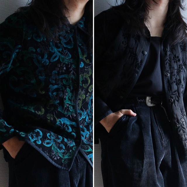"ゴブラン織" "リバーシブル" beautiful European pattern design jacket
