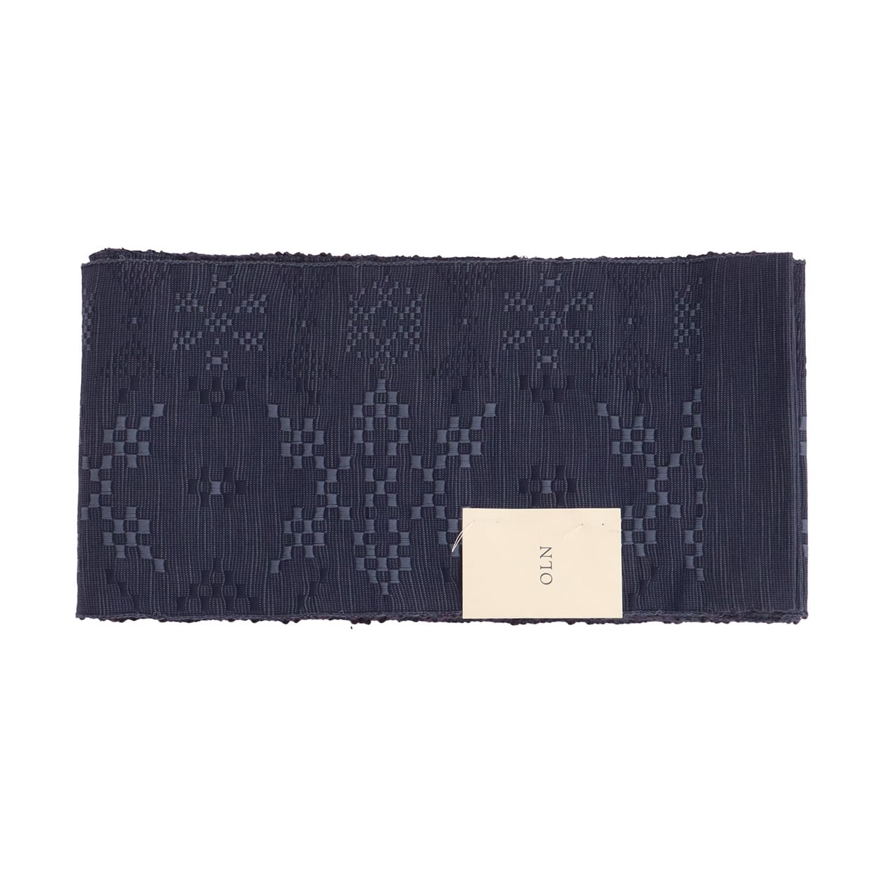 半巾帯 en coton「雪花（せっか）」navy blue | OLN web shop