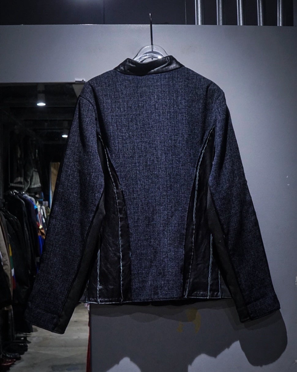 add (C) vintage】“KOOS” Leather Swiching Zip Up Jacket | Caka(カカ