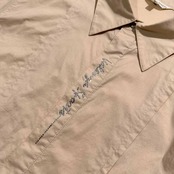 VALENZA SPORTS バレンザポー ラインストーン 五分袖 シャツ ストレッチ サイズ 42 /半袖/レディース/ベージュ/日本製