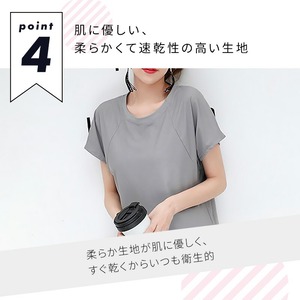 ヨガウェア ヨガ tシャツ スポーツウェア レディース 半袖 ワタシウェア ゆとり ぶかぶか ヨガトップス ピラティス ウェア おしゃれ ゆったり かわいい スリット ラウンドネック スポーツ フィットネス ジム ホットヨガ ストレッチ ダンス 体型カバー 速乾 薄手 丈長め