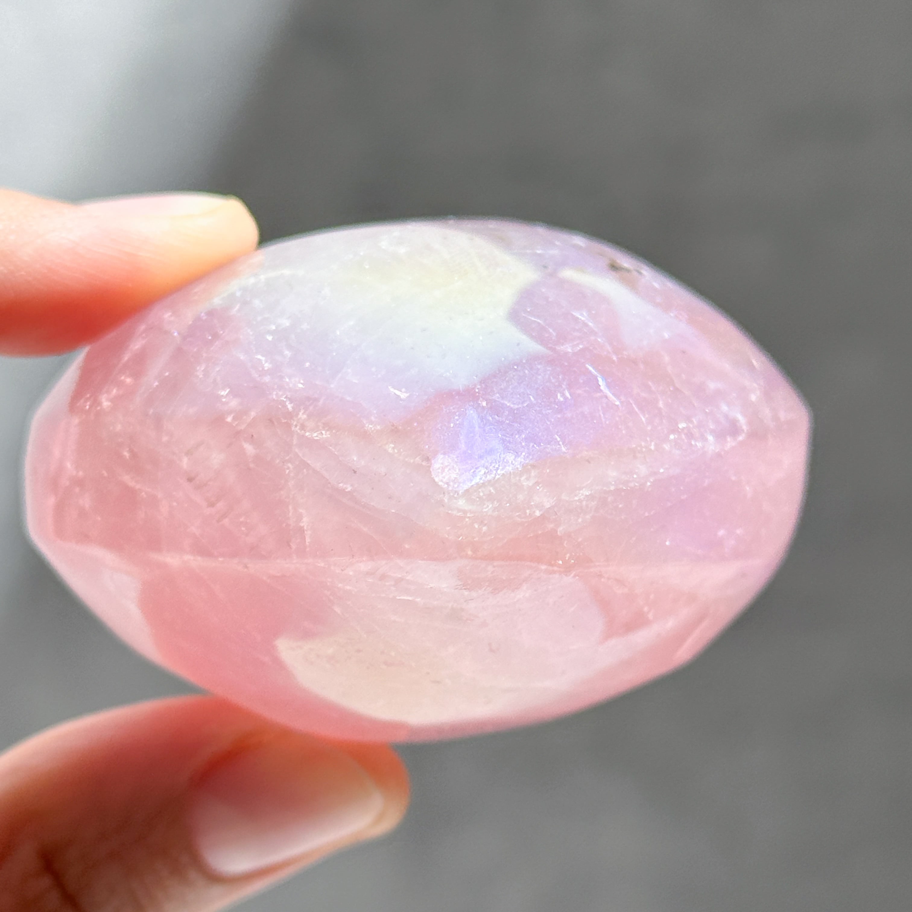 ぷっくり♡濃い♡Bigエンジェルオーラローズクォーツ ハート03 ぷっくり♡濃い♡Bigエンジェルオーラローズクォーツ ハート03