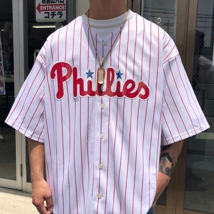 MLB フィラデルフィアフィリーズ ベースボールシャツ ゲームシャツ 2XL