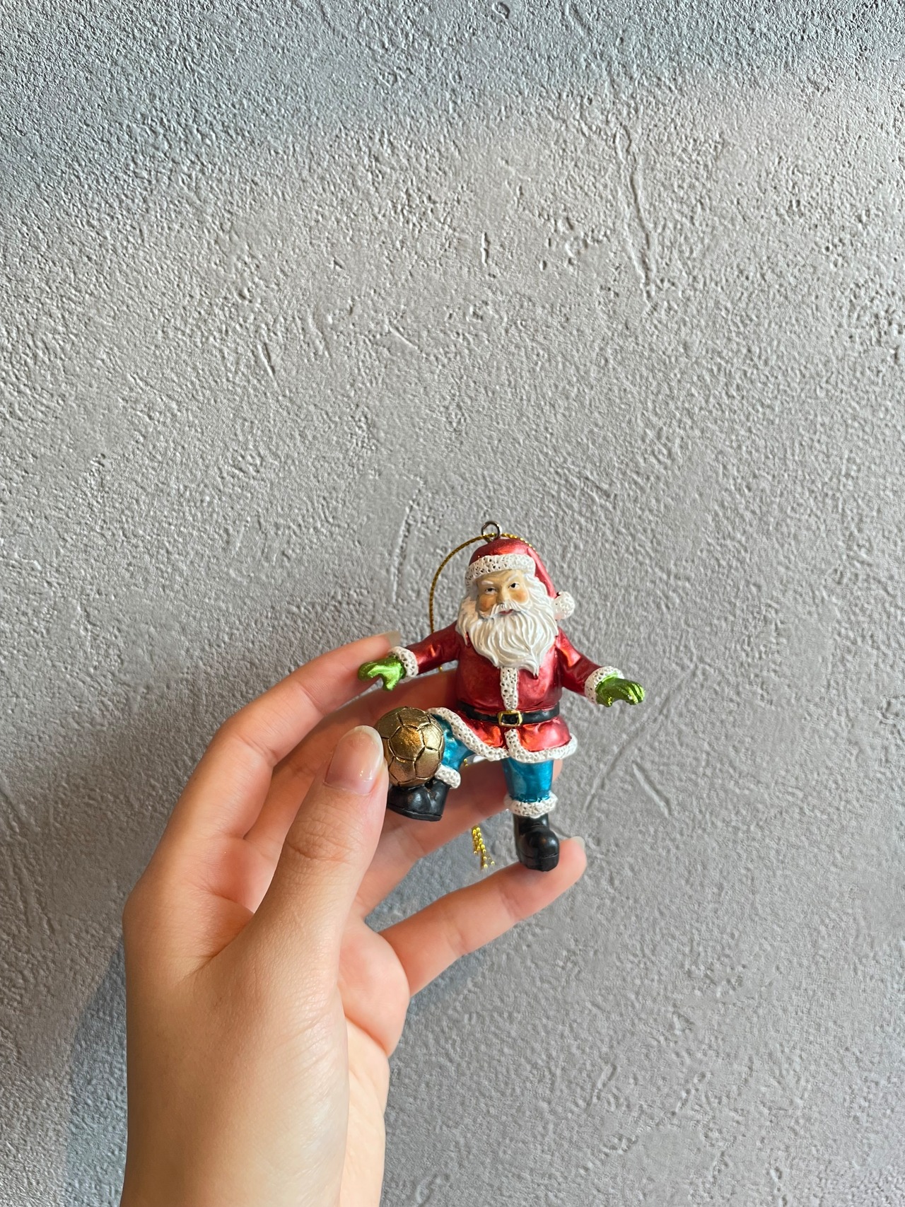 【クリスマス】サンタオーナメント ダンベル サッカー ベースボール