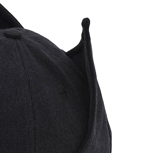 【Feng Chen Wang】Black Washed denim Cat earflap Baseball