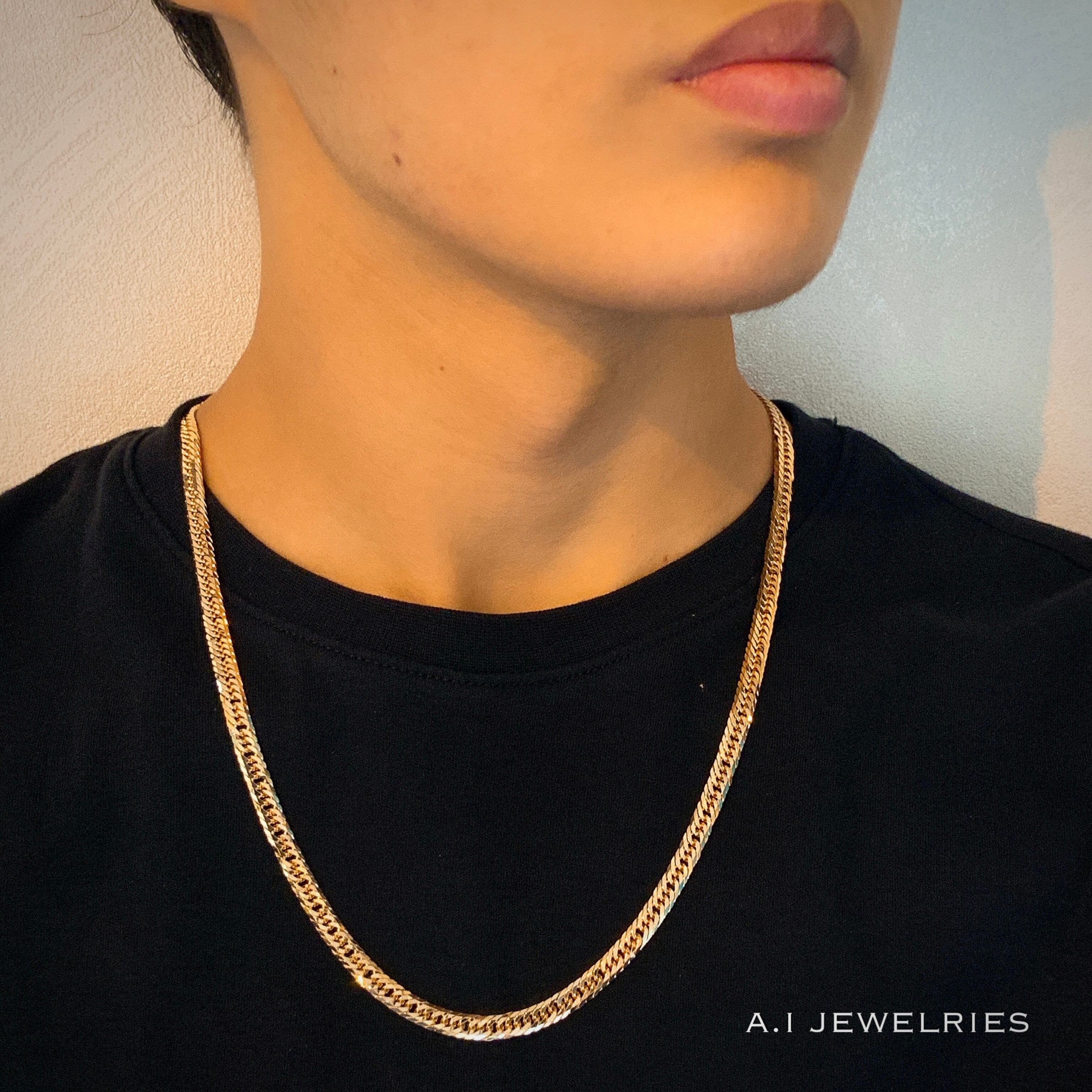 K18 8面カット トリプル 50g 60cm 喜平 ネックレス 18金 18k K18 8cut triple Necklace 50g 60cm JEWELRIES エイアイジュエリーズ チェーン ロング ネックレス 喜平 18金 60cm K18 ゴールド 18K