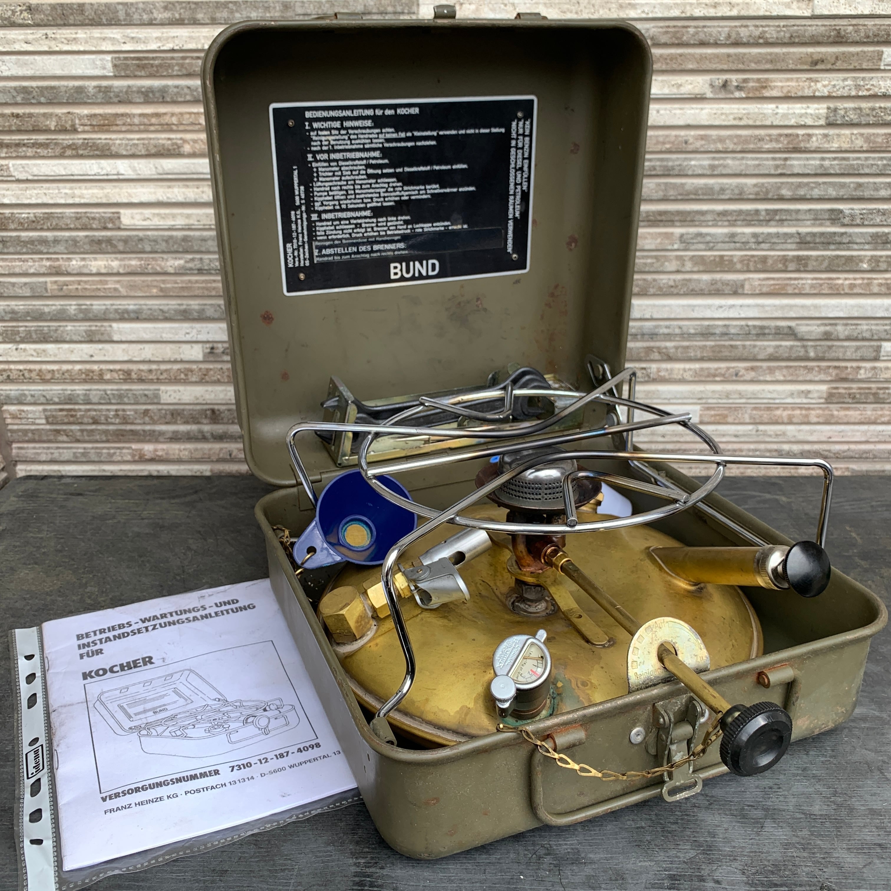 確認用 HEINZE GENIOL military BUND ゲニオール ミリタリー ストーブ クッカー