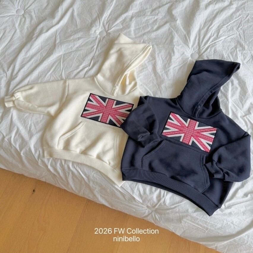 送料無料【予約】/ ロンドンパッチフードTシャツ / ninibello