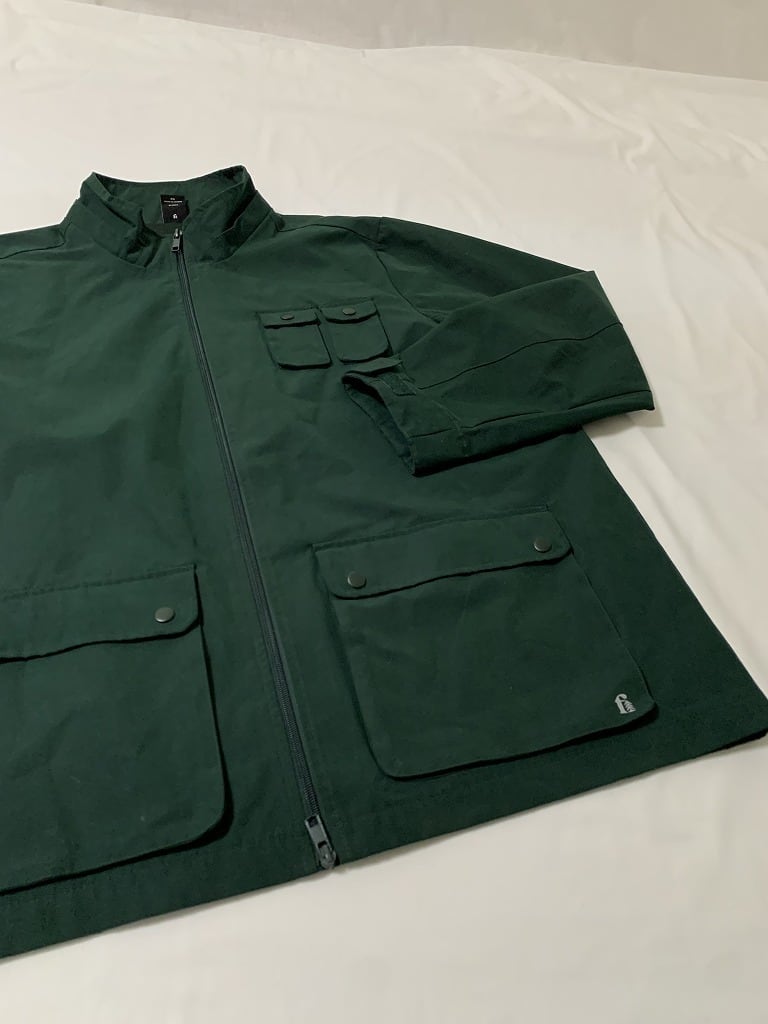 Solid Color Pocket Design Stand Collar Zip-Up Jacket