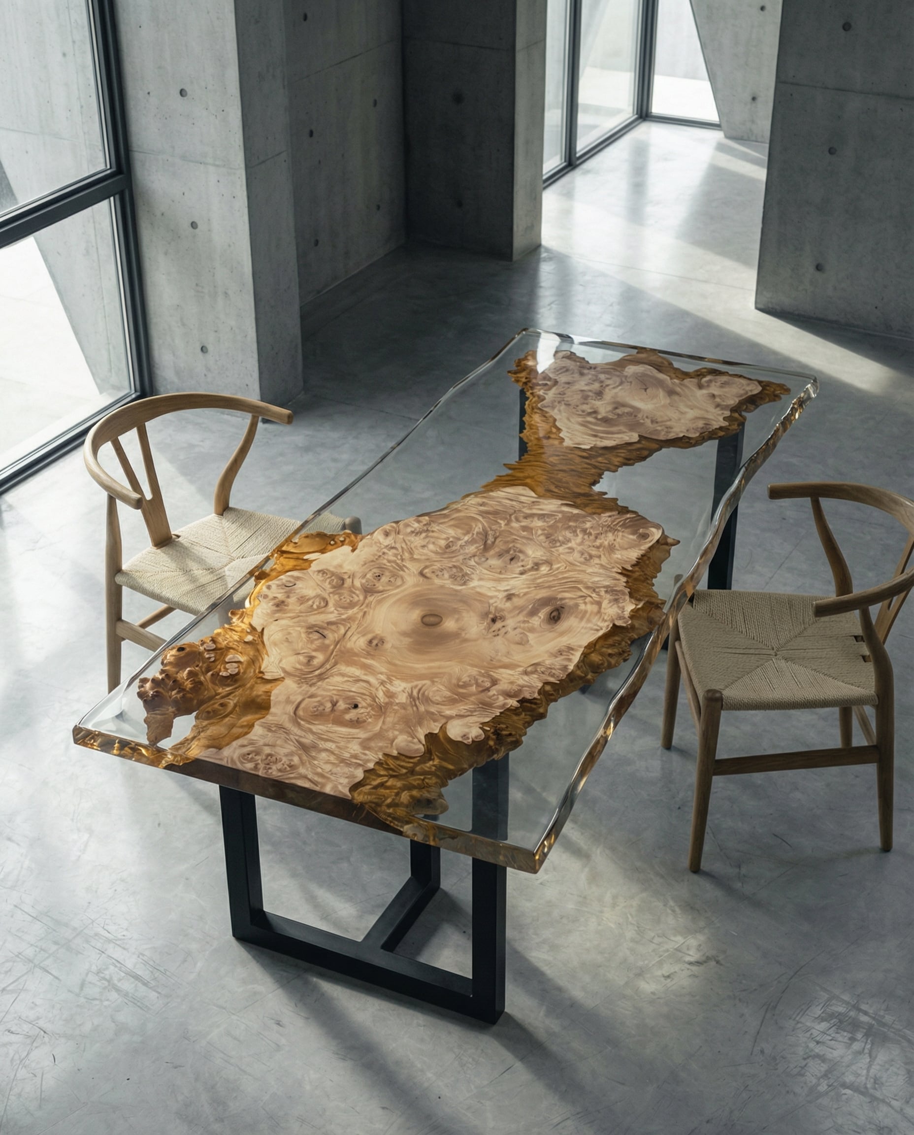 Premium】栃（トチ）_2000×860×40_青山店_テーブル天板/レジン加工