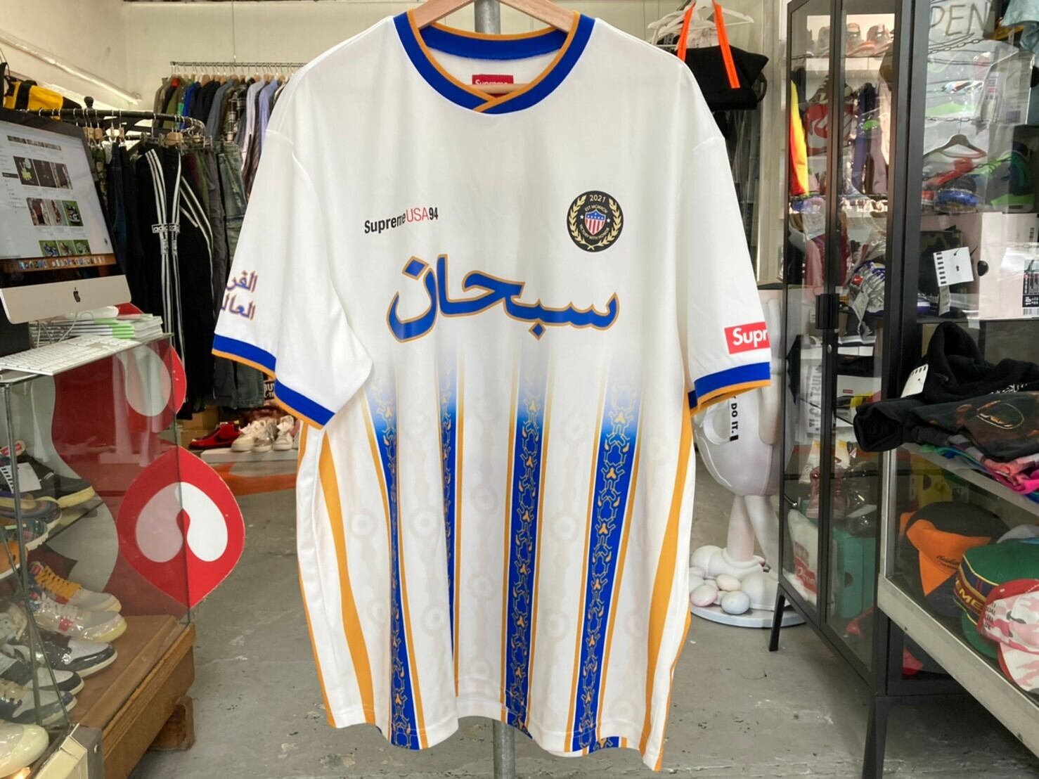 supreme arabic logo soccer jersey 美品 XL