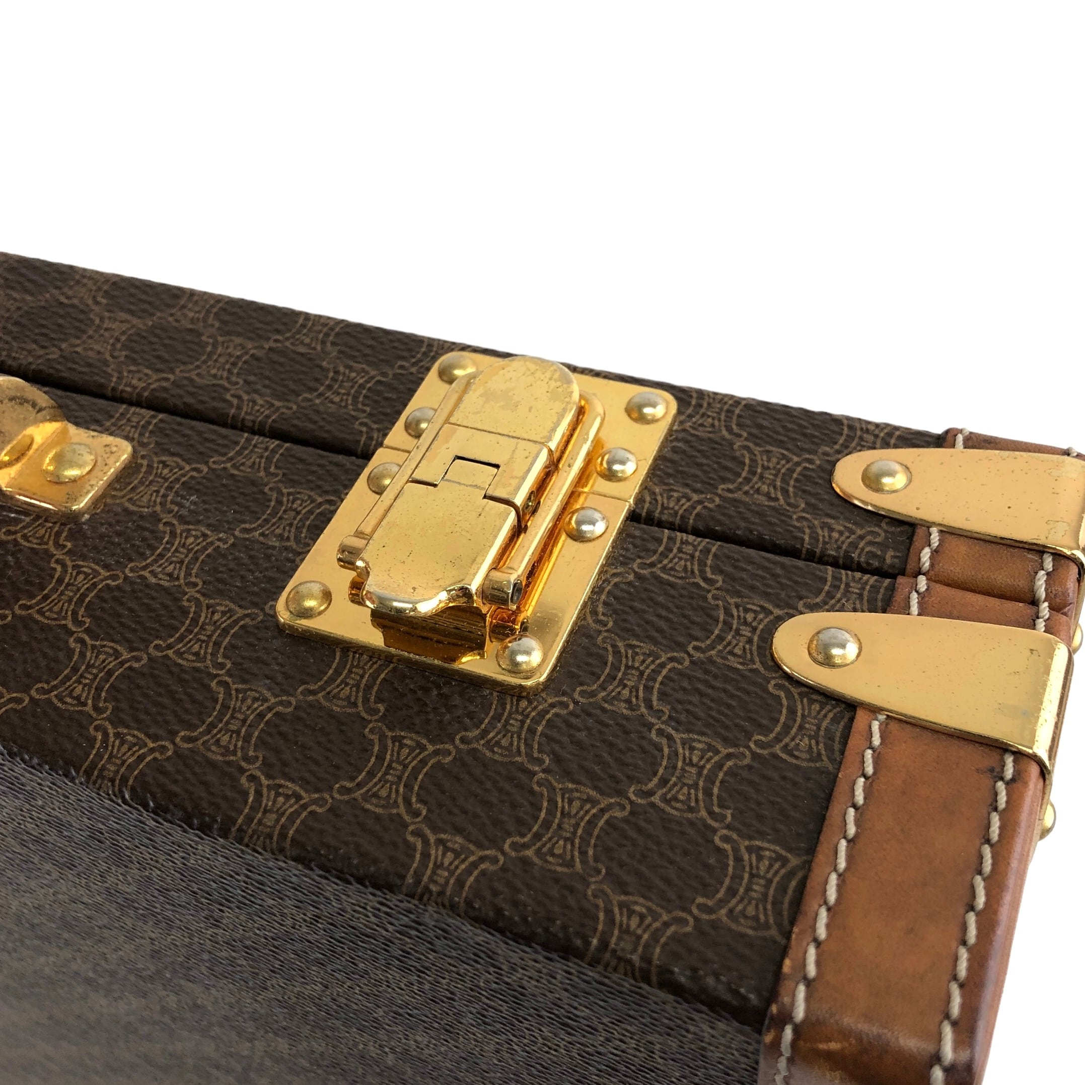 CELINE セリーヌ マカダム ブラゾン型押し レザー ブリーフ CELINE セリーヌ マカダム ブラゾン型押し レザー ブリーフ