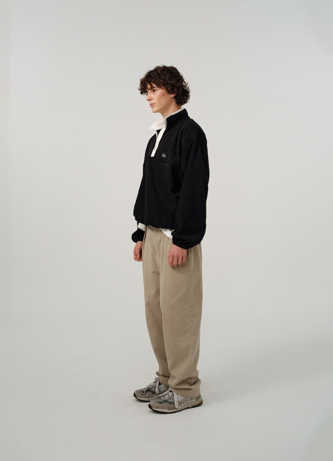 The Barnnet] Grey Lapland Fleece Half-Zip Pullover 正規品 韓国