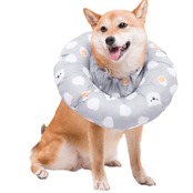 Bidason エリザベスカラー 犬 猫 ふわふわ 柔らかい 防水 可愛い 皮膚病 避妊 術後 介護 引っ掻き 傷舐め防止 洗える 調整可能 小型 中型 大型犬 枕 2way ペット用品 四季適用