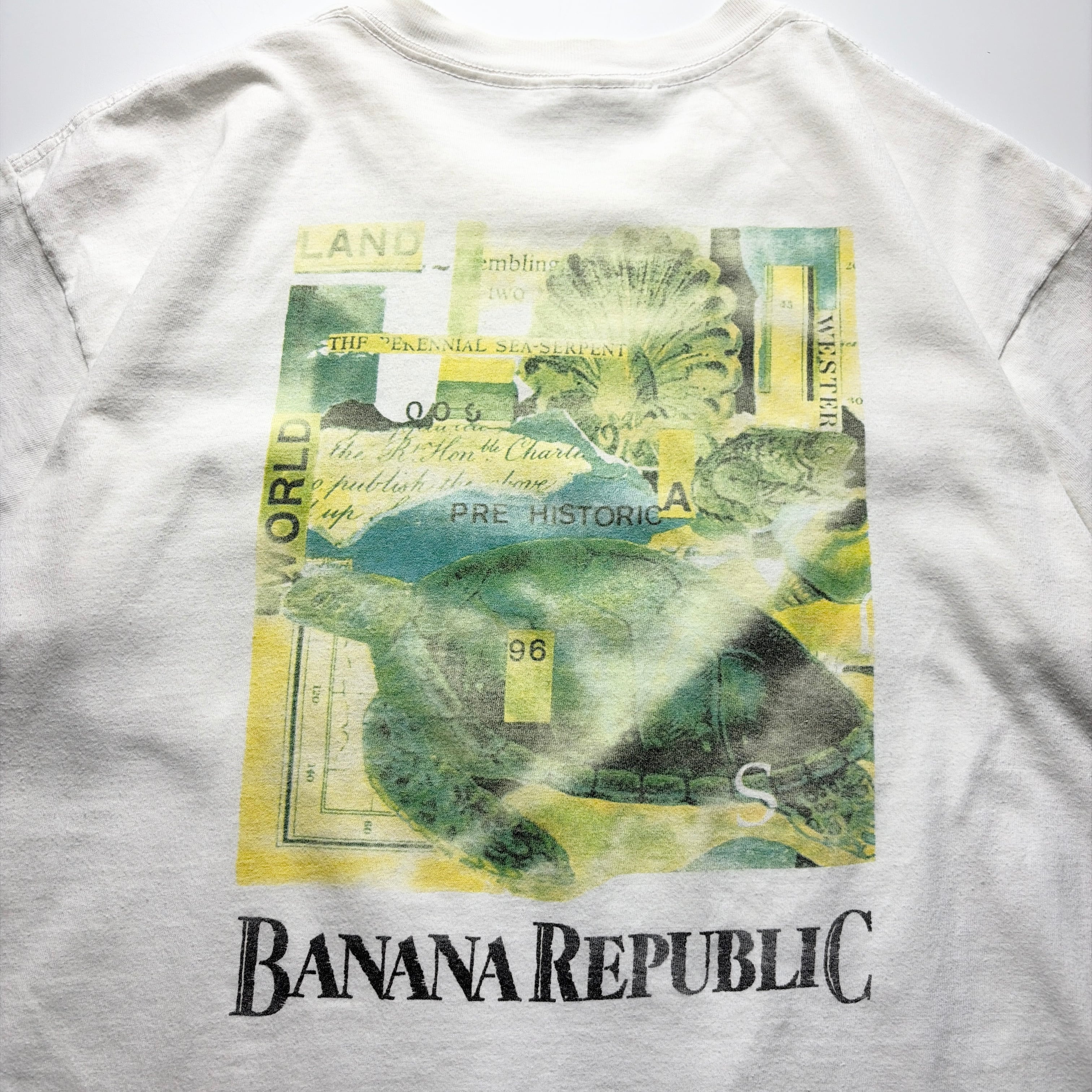 90s Banana Republic Sea Turtle Collage Tee