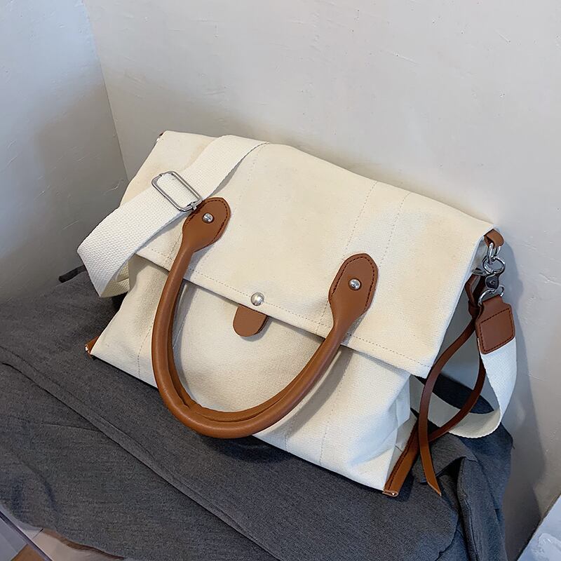 シンプルなビッグバッグレディース2020新しい流行のファッションワイルドキャンバス大容量ショルダーバッグネットレッドポータブルトートバッグ 手作りハンドバック68814351409