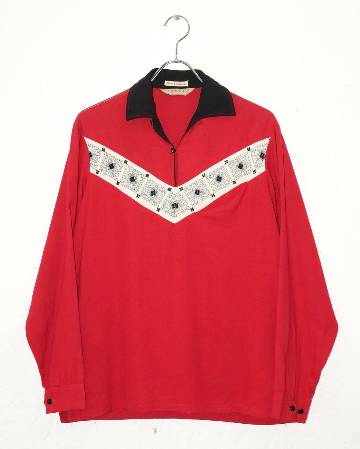 50s ARROW Open Collar Rayon Gabardine Shirt USA製 | VOLAR