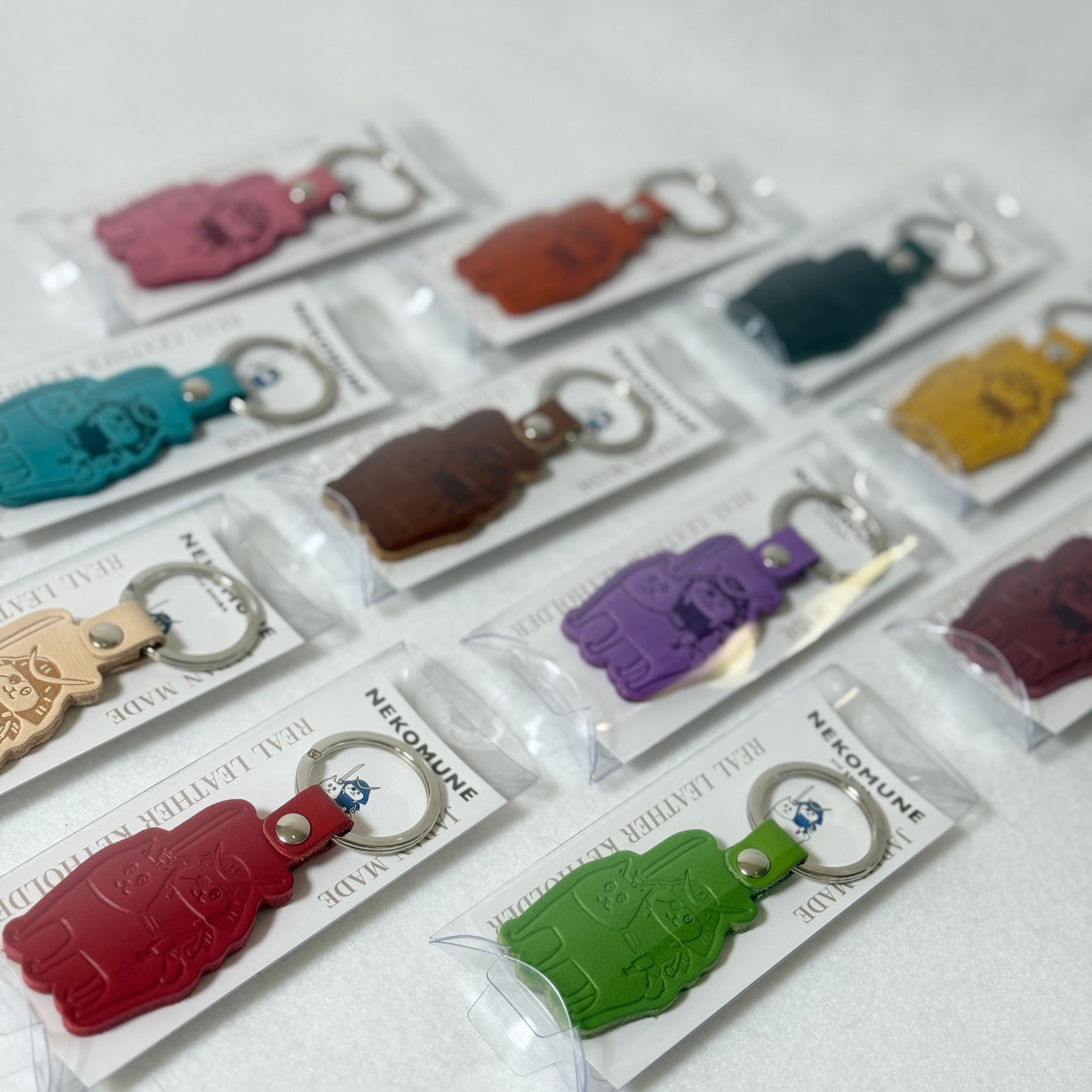 ネコムネandシバ 革キーホルダー | TORCH-Online Shop-