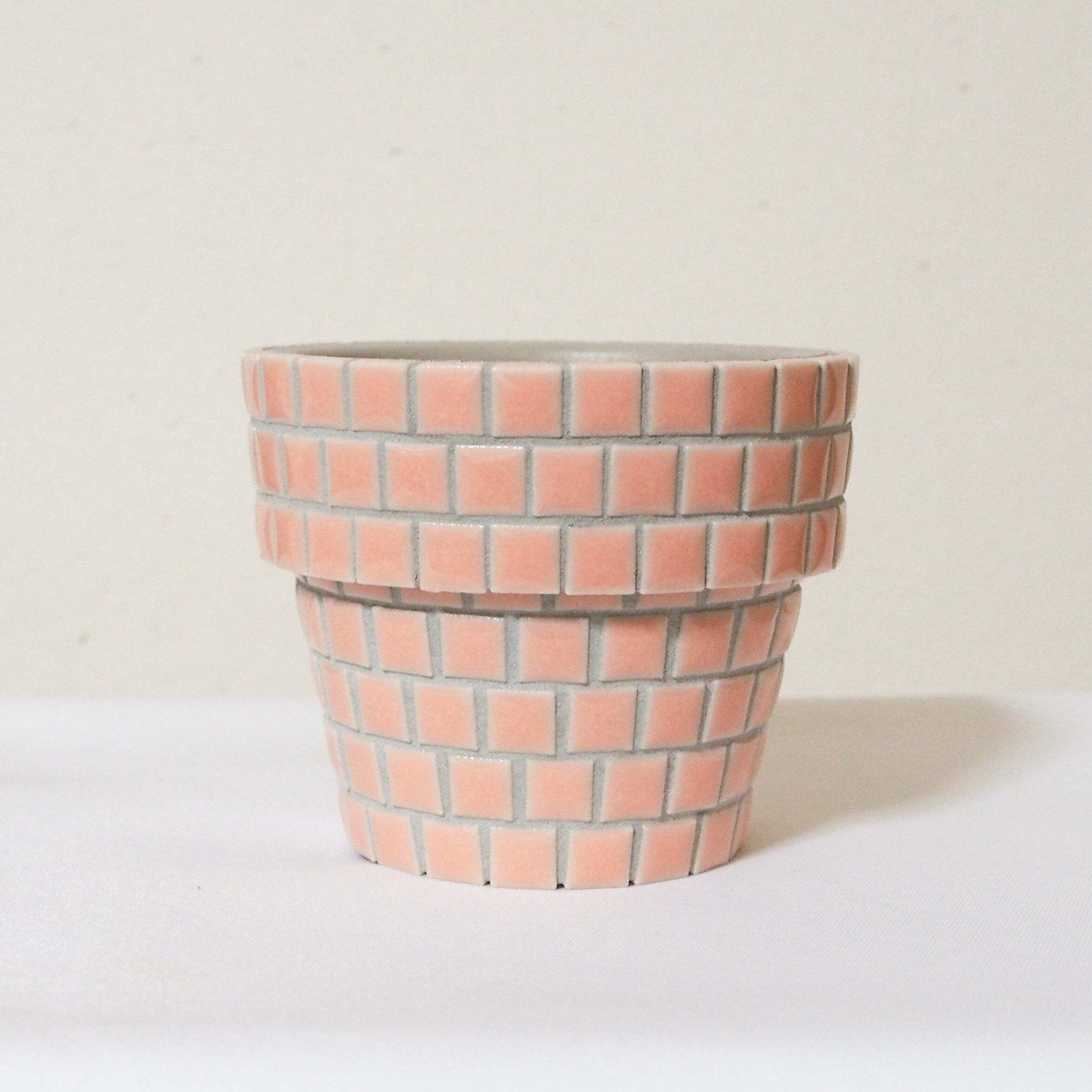タイル鉢 3号 ピンク | tileflowerpot Un